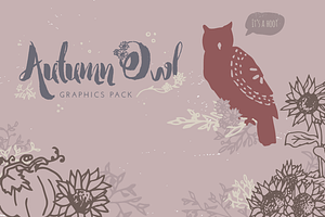 Autumn Owl Graphics Pack