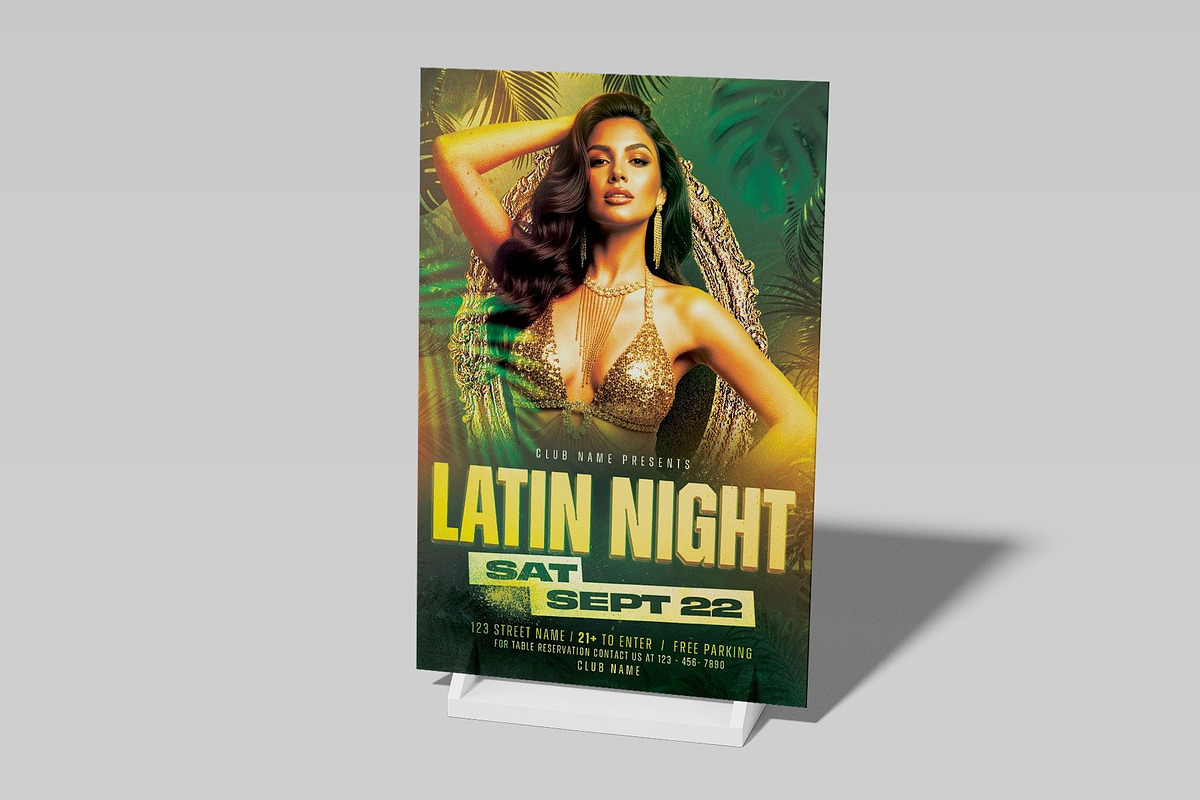 Tropical Latin Night Flyer Template, a Flyer Template by BrandPacks (Photo 2 of 5)
