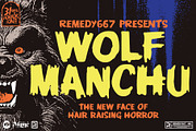 Wolf Manchu - Layered Horror Font, a Font by Remedy667 (Thumbnail 1 of 7)