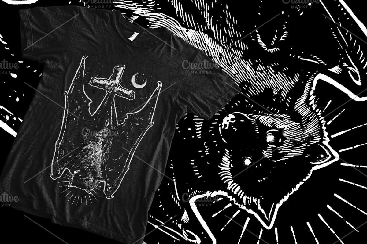 7 Mystery T-Shirt Designs Monochrome, an Animal Illustration by Design by sebrodbrick (Photo 5 of 6)
