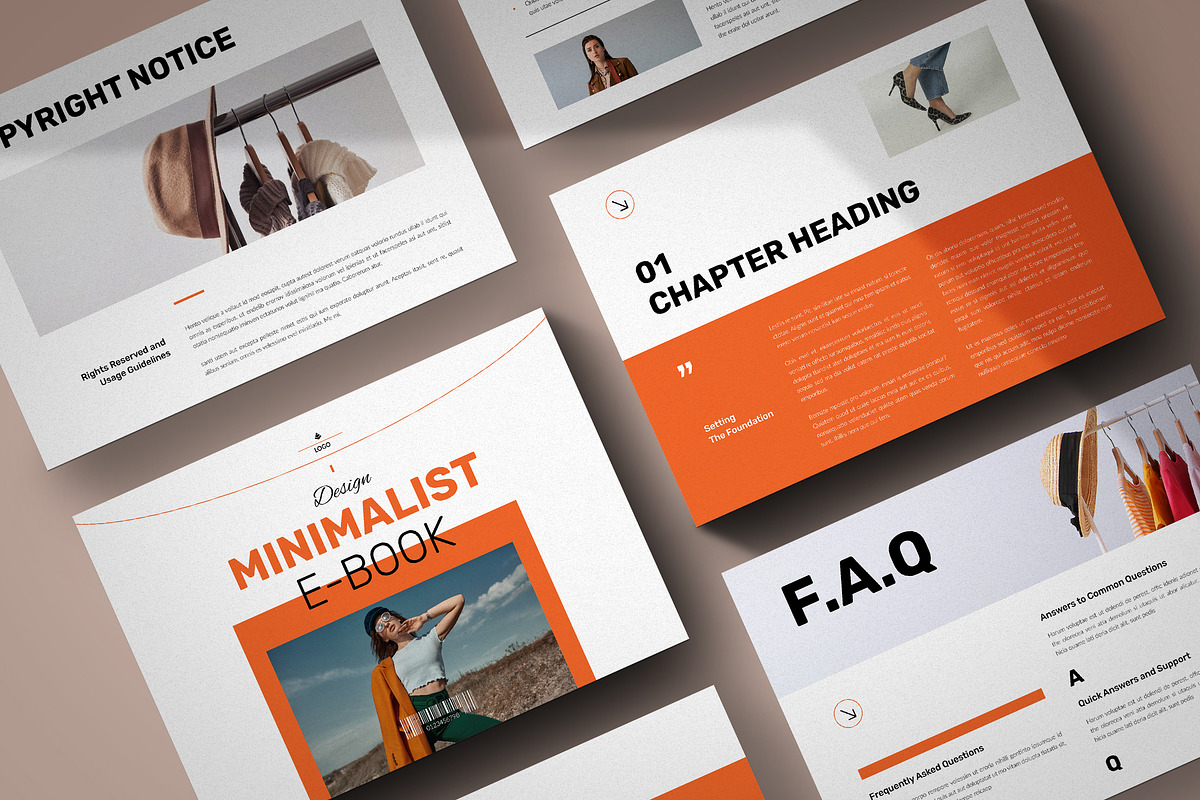 Minimalist E-Book Landscape Template, a Brochure Template by Pixelpick (Photo 1 of 9)