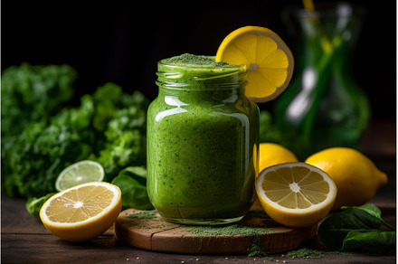 Refreshing Green fruit smoothie, a Food & Drink Photo by Ylivdesign