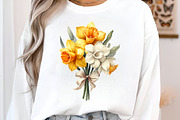 Watercolor Flower Daffodil Clipart, a Transportation Illustration by SinaCreation (Thumbnail 4 of 7)