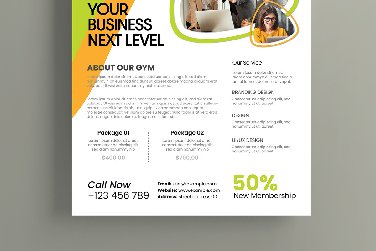 Modern Corporate Business Flyer, a Flyer Template by MightyDesign (Photo 3 of 6)