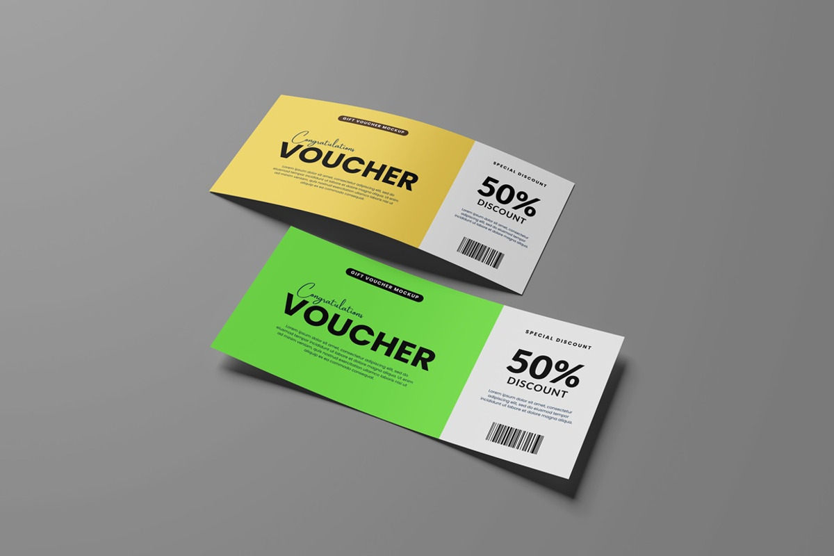 Gift Voucher Mockup, an Advertising Mockup by GraphicWindow (Photo 8 of 9)