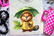 Watercolor Autumn Cute Beaver, an Illustration by CreationArt (Thumbnail 3 of 9)