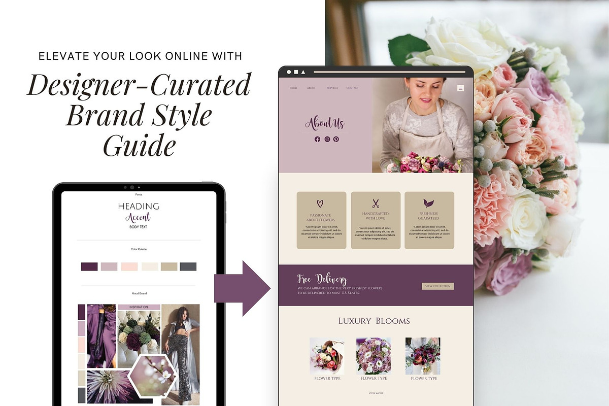 Style Guide for Website & Social, a Branding & Logo Template by Styled Web Shop (Photo 4 of 6)