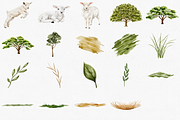 Watercolor Farm Animals Clipart Set, an Animal Illustration by CropUp Creative (Thumbnail 3 of 4)