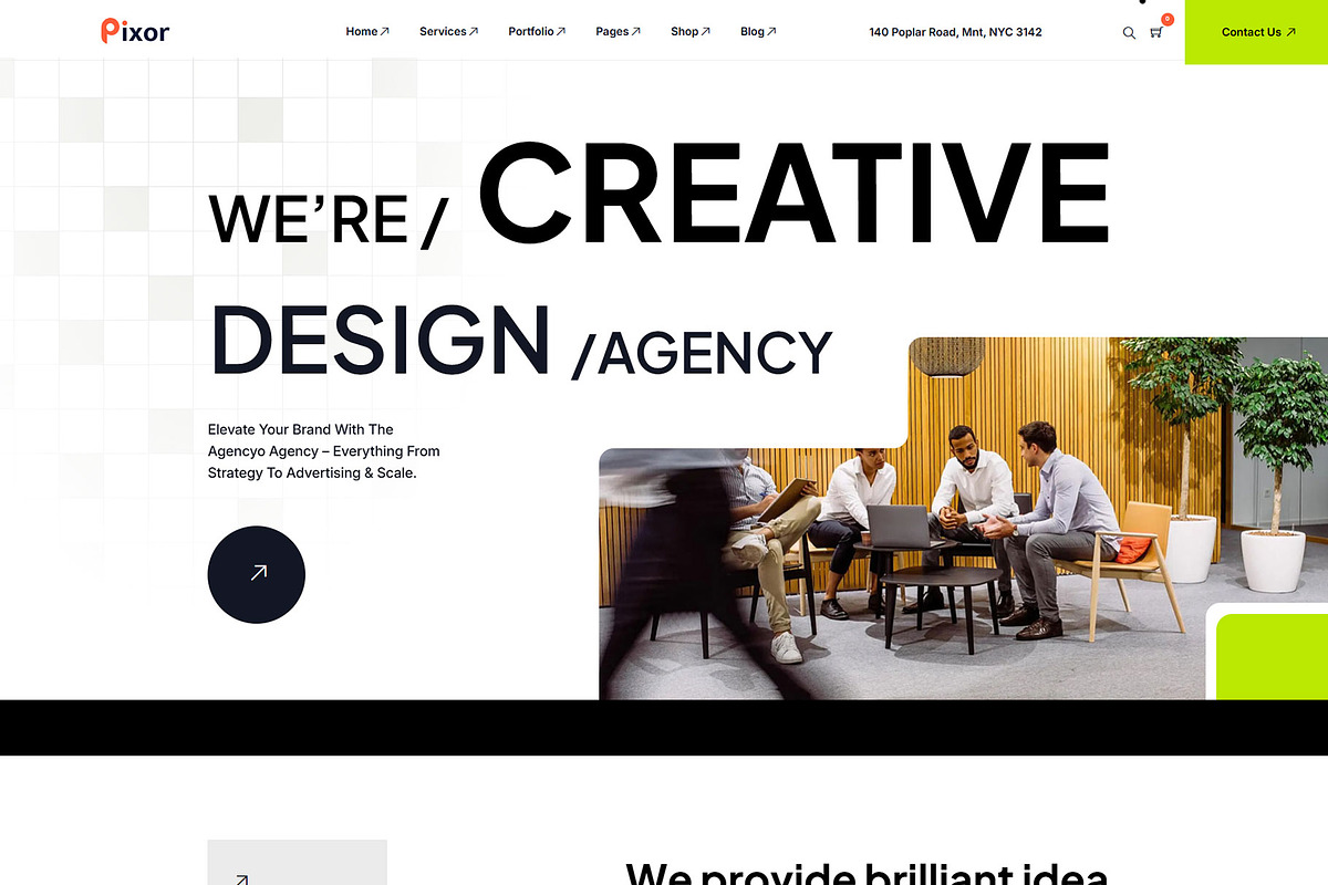 Pixor – Creative Digital Agency, a WordPress Template by NaimaAnjum (Photo 4 of 4)