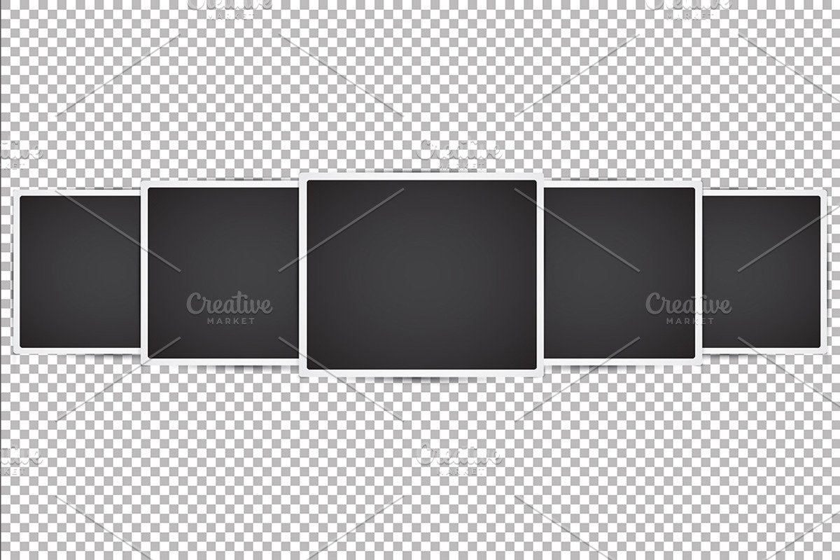 Vector Instant Photo Frames set, a Print Template by OKart.studio (Photo 2 of 5)