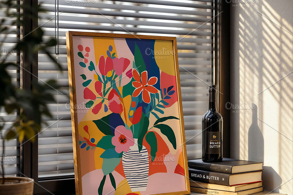Matisse Inspired Floral Poster, a Decorative Illustration by elfy creative (Photo 4 of 5)