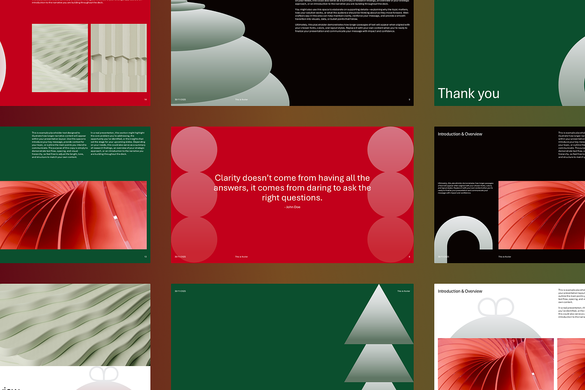 Christmas Creative Slides Template, a Presentation Template by Out of Context (Photo 2 of 4)