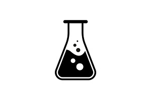 Chemistry Flask Icon, an Outline Icon by Buqancreative