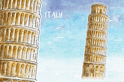 Water Color Landmark, an Object Graphic by NStudio (Thumbnail 4 of 12)
