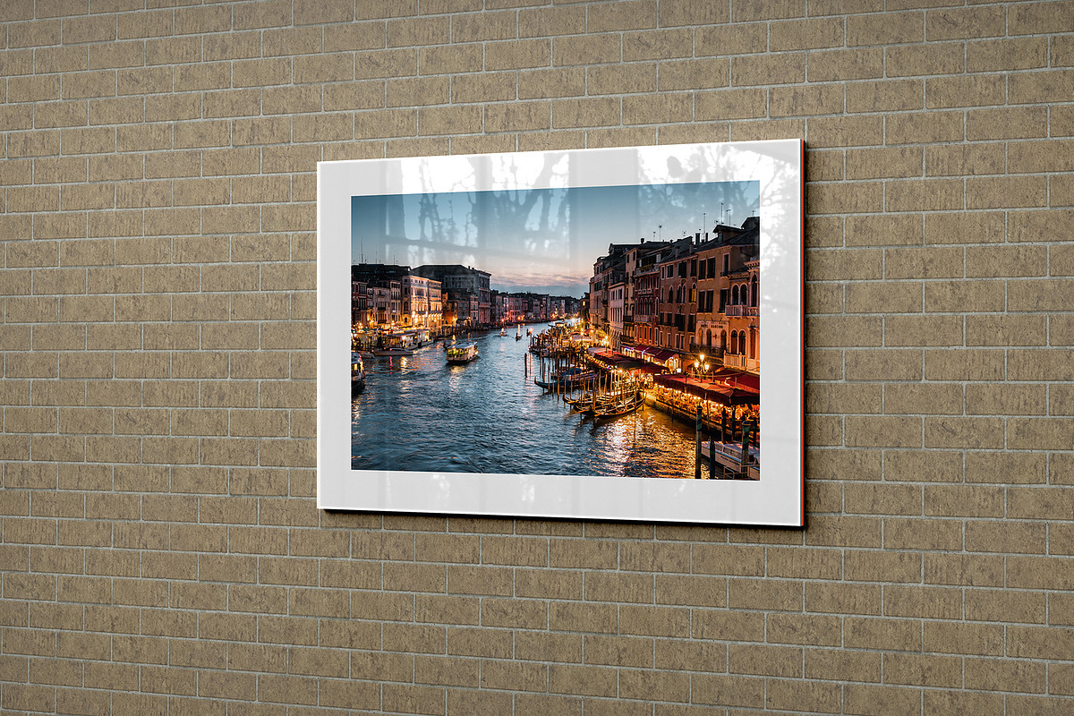 Glass Poster Canvas Mockup - 6 views, an Advertising Mockup by Illusiongraphic (Photo 6 of 18)