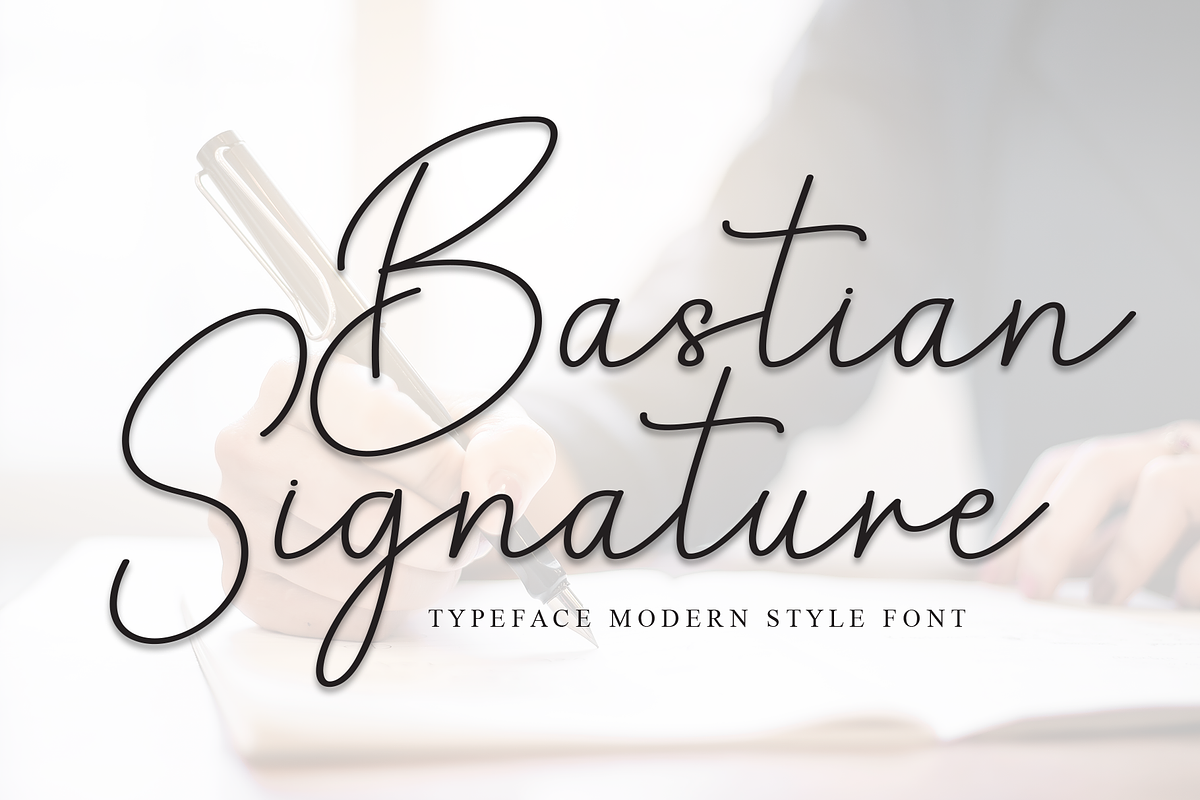Bastian Signature | Script Font, a Handwritten Font by Scratchones (Photo 1 of 8)
