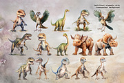 Watercolor Baby Dinosaurs, an Animal Illustration by Dazzling Art Boutique (Thumbnail 2 of 8)