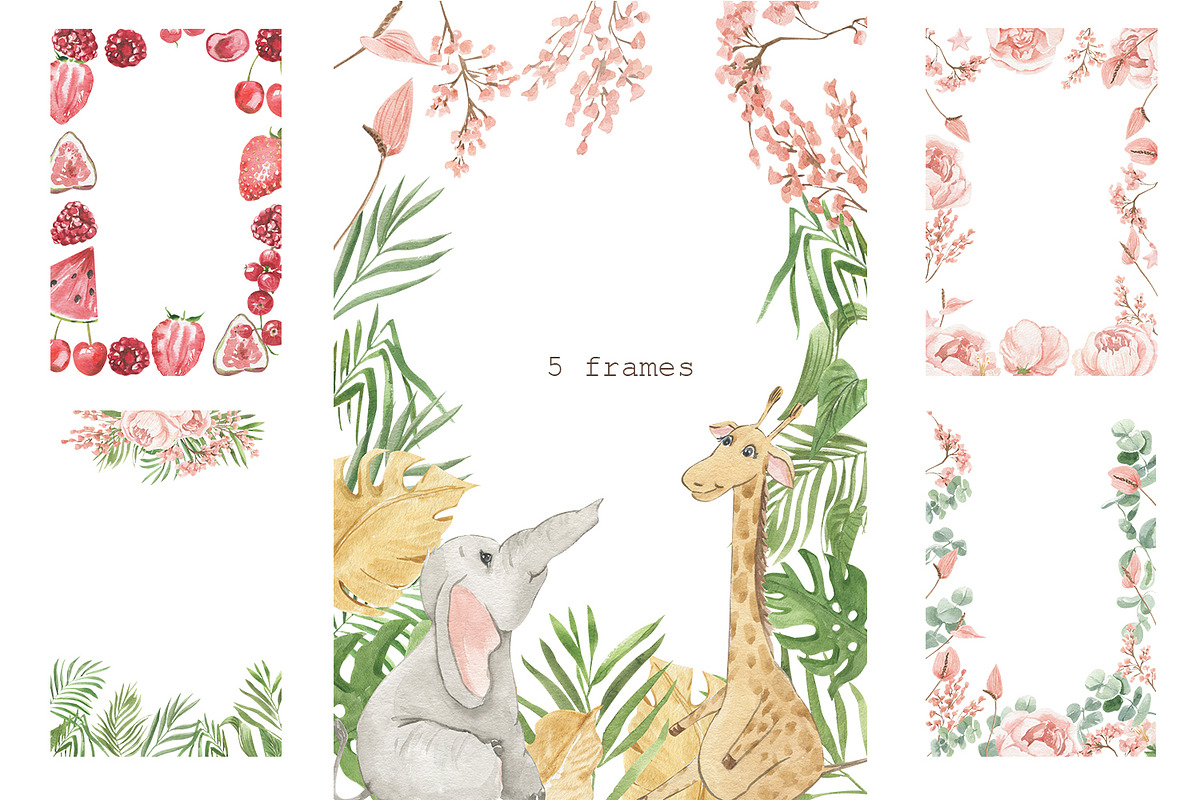Everyone loves ice cream!, an Animal Illustration by Love Watercolor Store (Photo 10 of 11)