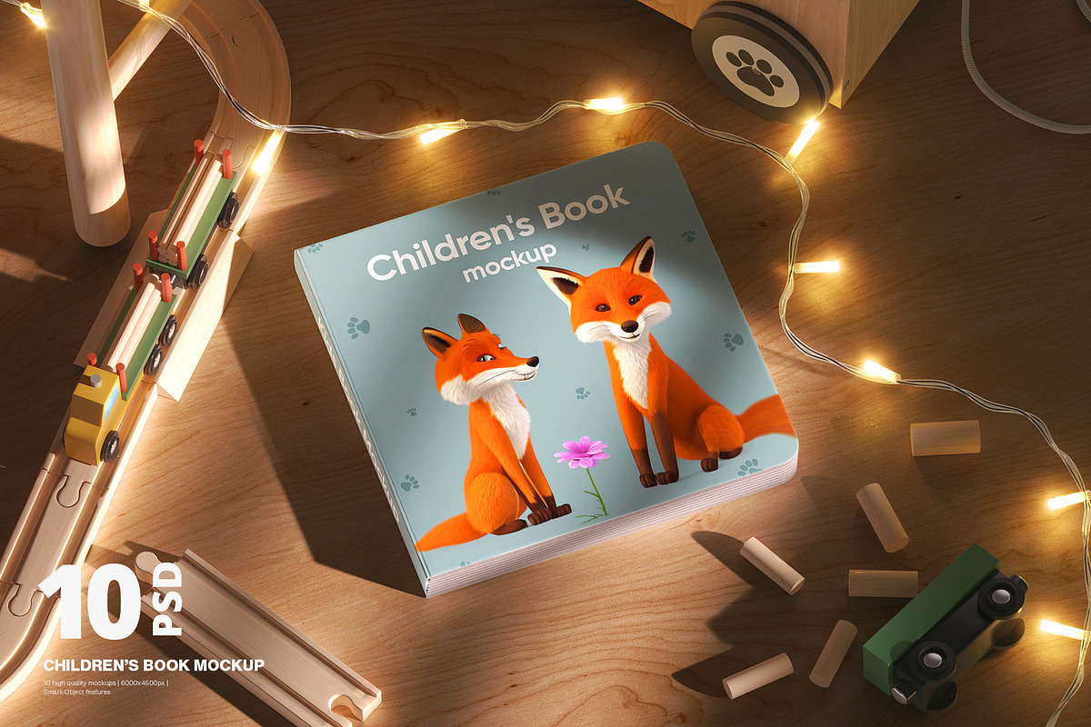 Square Book Mockup, a Books & Magazine Mockup by WebAndCat (Photo 1 of 13)