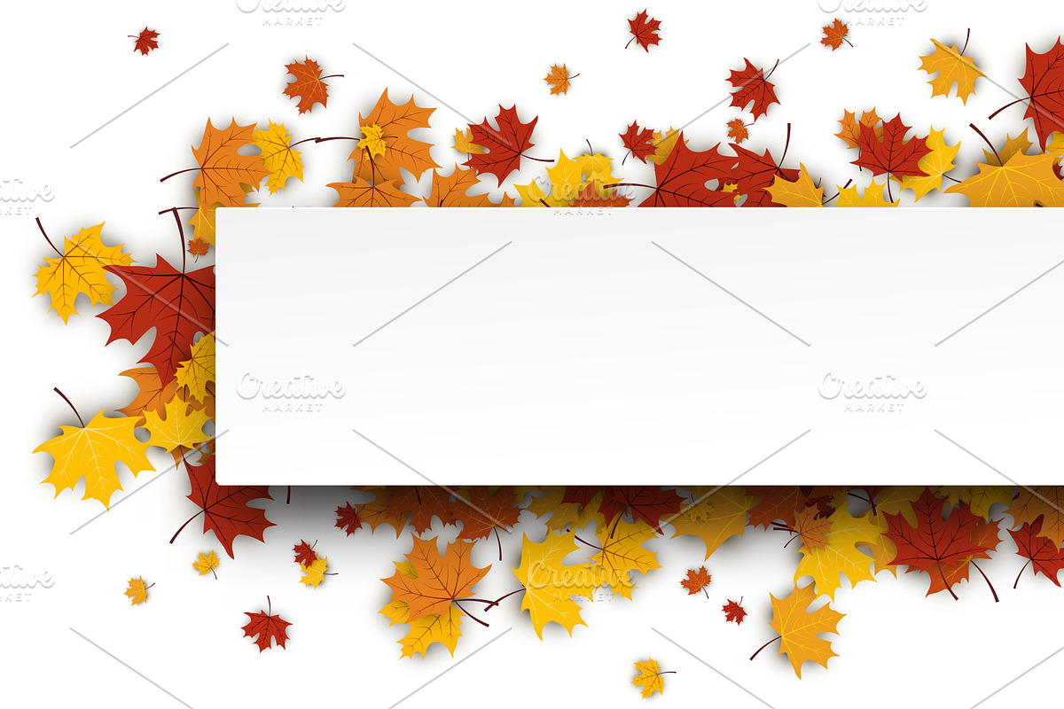 Golden autumn set with maple leaves, a Decorative Illustration by Vjom (Photo 9 of 13)