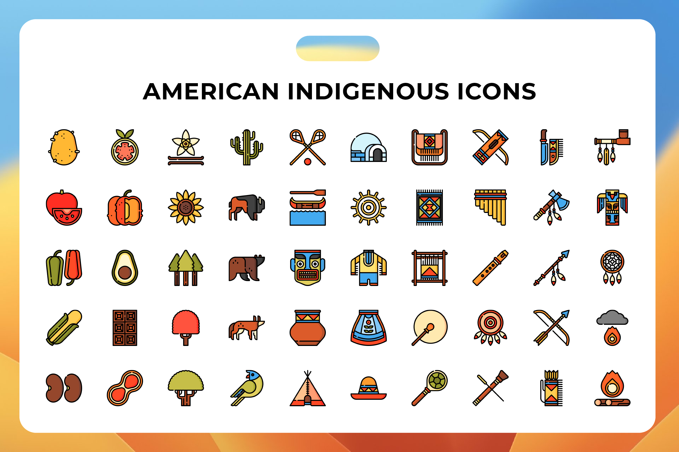 American Indigenous Icons, an Icon by Wencory