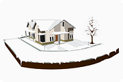 House in winter with covered tree., a Seasonal Illustration by regalDRAW (Thumbnail 3 of 3)