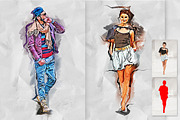 Fashion Sketch Photoshop Action, an Action Add-On by GorynArt (Thumbnail 4 of 24)