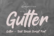 Gutter, a Script Font by Wow Magic (Thumbnail 1 of 3)