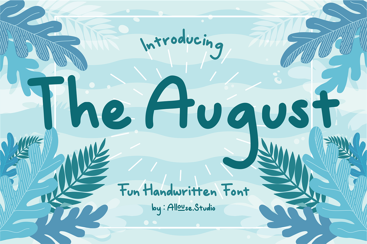 The August - Fun Handwritten Font, a Symbol Font by Allouse Studio (Photo 1 of 11)