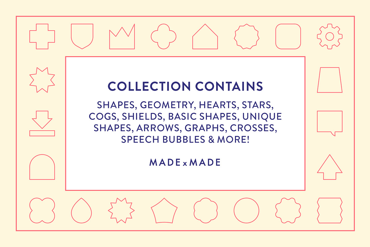 Shapes Line Icons, an Outline Icon by Made by Made (Photo 2 of 7)