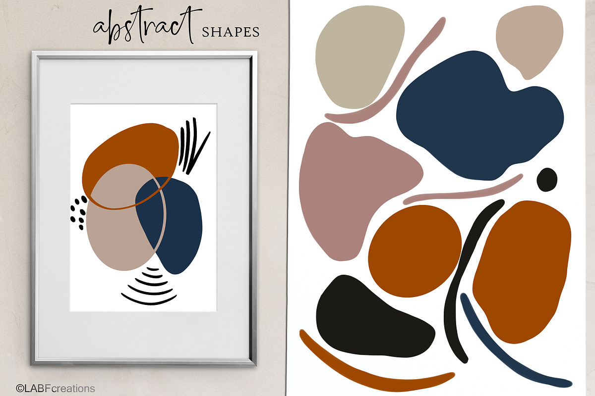 Abstract shape  Oneline art clipart, a Decorative Illustration by LABFcreations (Photo 8 of 15)