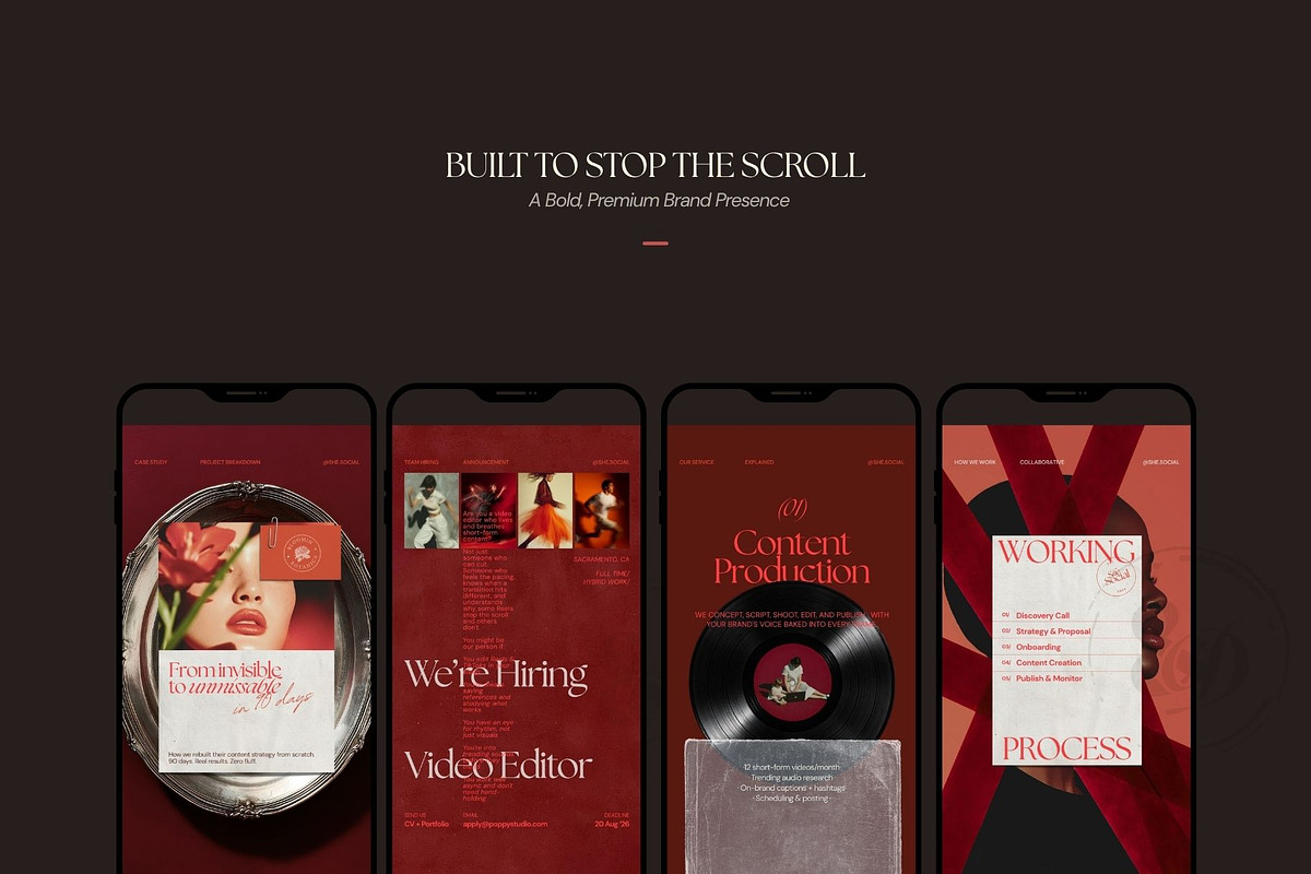 Burgundy Social Media Manager Post, a Social Media Template by And Done Studio (Photo 8 of 8)
