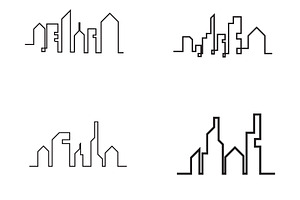 Modern City Skyline City Silhouette