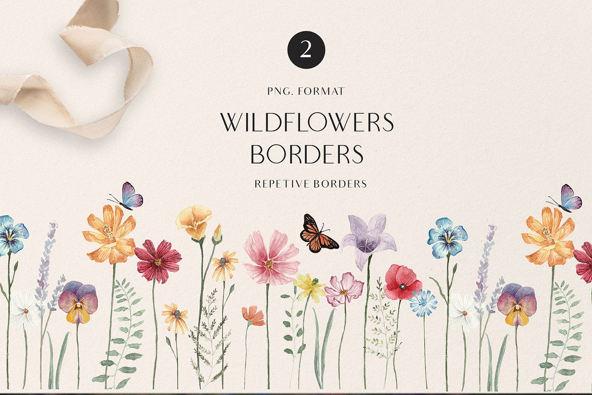 MEADOW bright wild flowers set, a Decorative Illustration by Grace Noboa Illustrations (Photo 3 of 8)