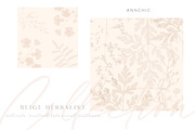 Beige botanical pattern collection, a Pattern Graphic by Anna Sokol (Thumbnail 8 of 16)