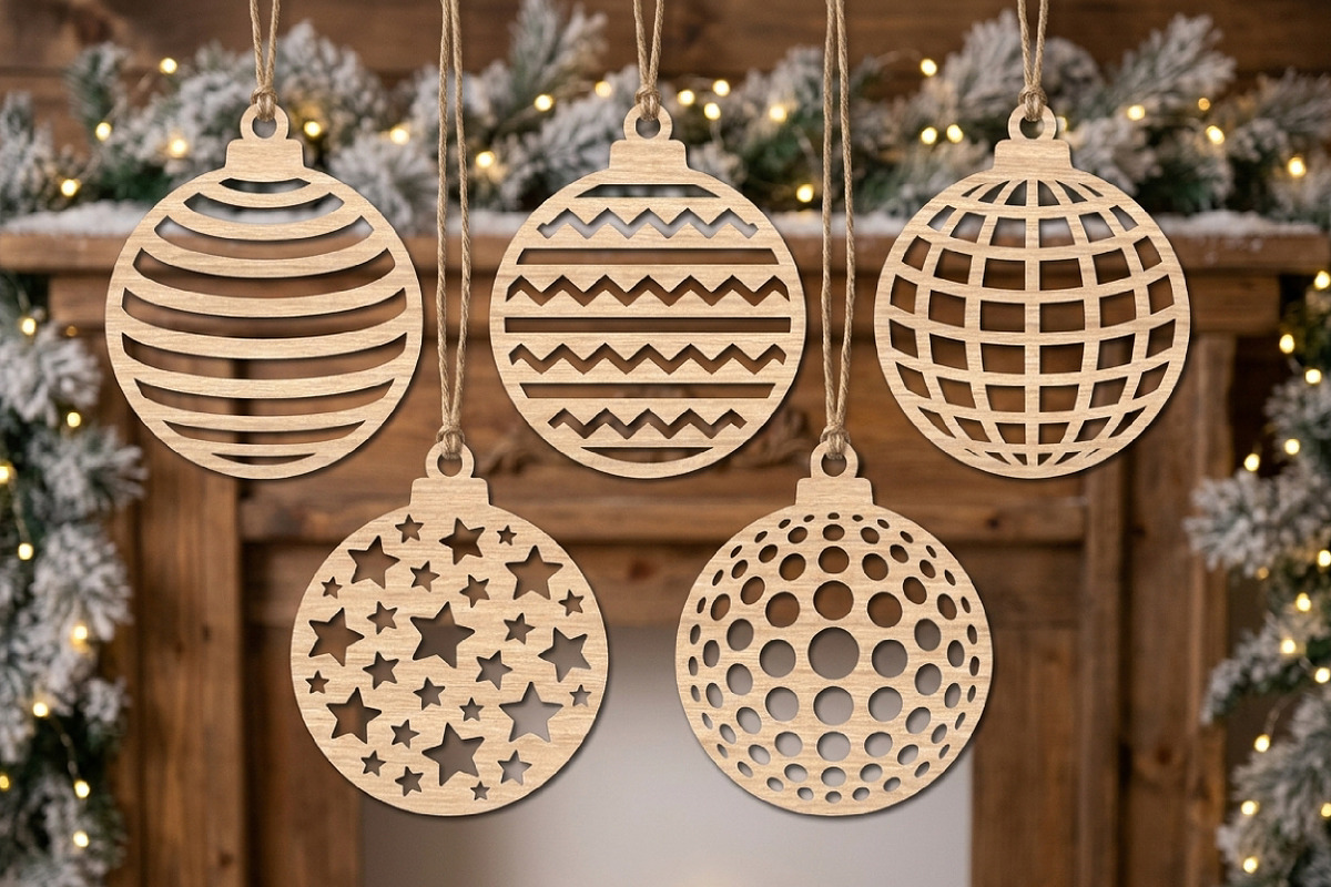 Christmas Holiday Ornament SVG, an Object Graphic by Libby Wishes (Photo 2 of 3)
