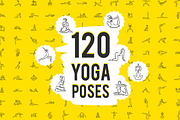 120 yoga poses set, an Icon by Artha Design Studio (Thumbnail 1 of 2)