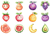 fruit collection Clipart, an Illustration by CitraGraphics (Thumbnail 2 of 5)