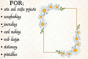 Watercolor Daisy Frame Clipart, an Illustration by Libby Wishes (Thumbnail 6 of 8)