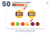 50 Cosmetics Icons, an Outline Icon by Dighital (Thumbnail 8 of 10)