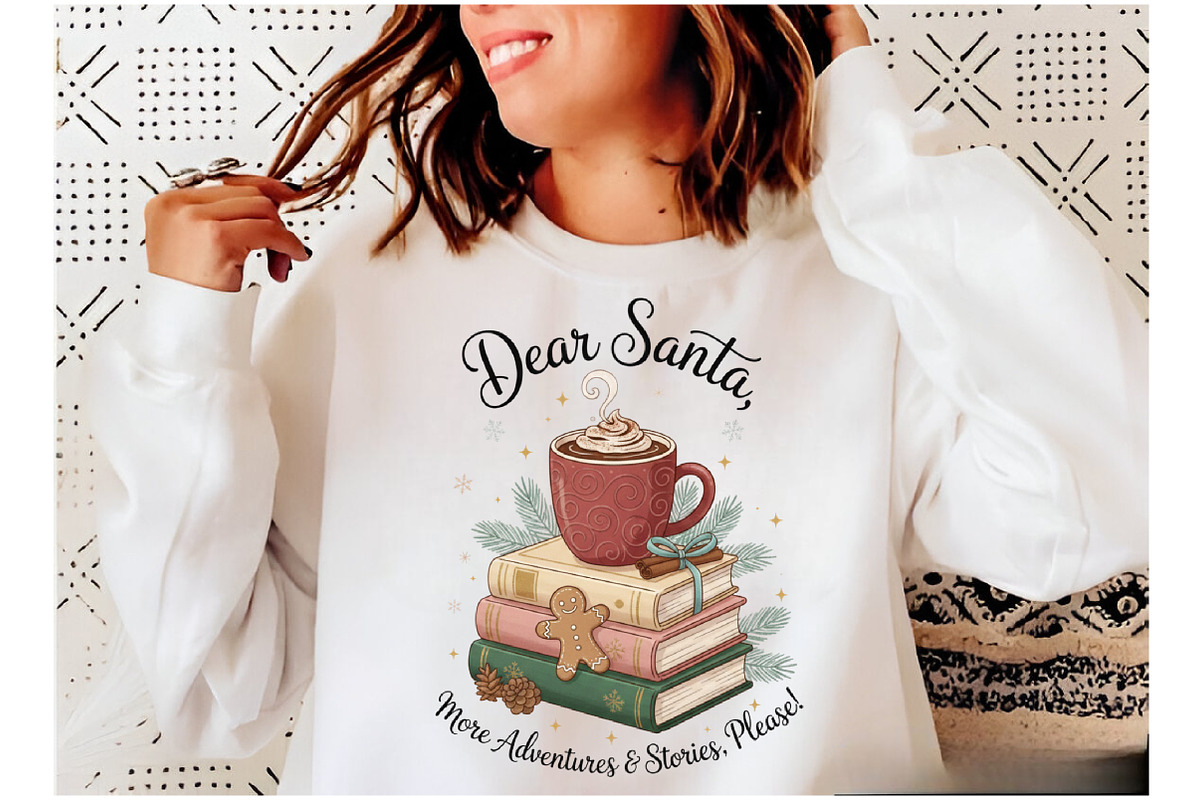 Dear Santa More Books Png, Christmas, an Illustration by Designking (Photo 3 of 5)