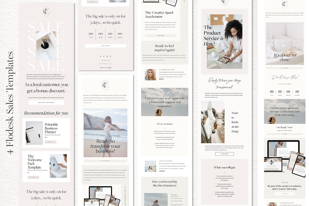Flodesk Email Template Bundle, an Email Template by Tabitha Emma (Photo 4 of 10)
