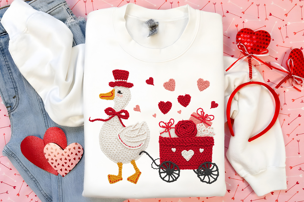 Valentine Goose Yarn PNG, Valentine, an Illustration by Canvas Craft (Photo 7 of 7)