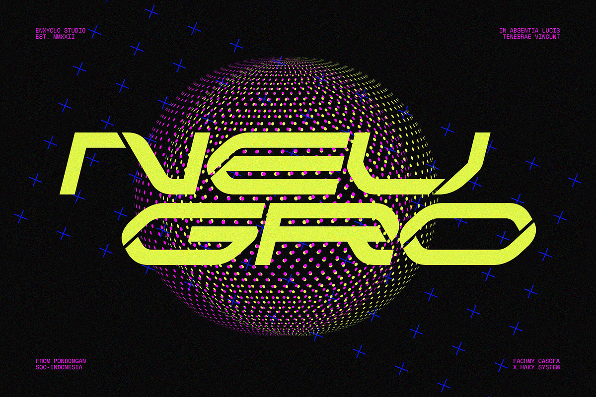 NCL KEMGOR - Cyberpunk Font, a Sans Serif Font by Enxyclo Studio (Photo 4 of 11)