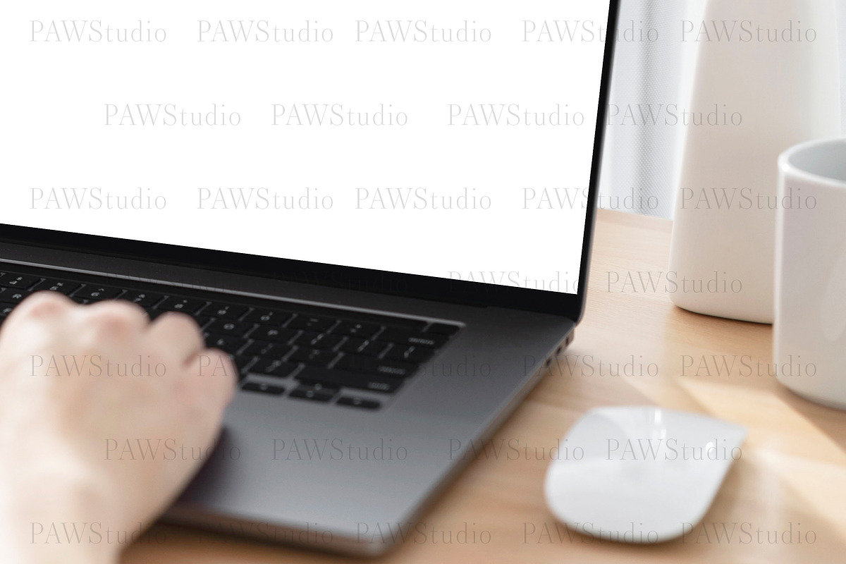 Device Mockup Laptop MacBook, a Books & Magazine Mockup by PawMockups (Photo 3 of 9)