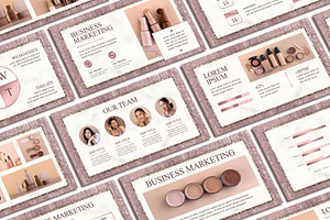 Beauty Rose Gold Powerpoint Template, a Presentation Template by SKY CREATION