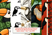Toucans Retro Art Style Designs, a Pattern Graphic by karenfoleyphoto (Thumbnail 1 of 13)