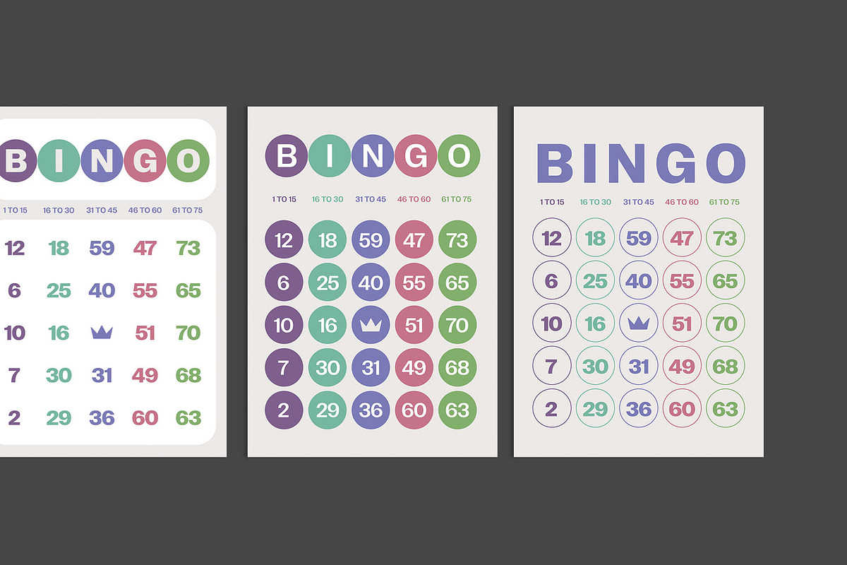 Pastel Bingo Card Templates, a Card Template by BrandPacks (Photo 2 of 7)