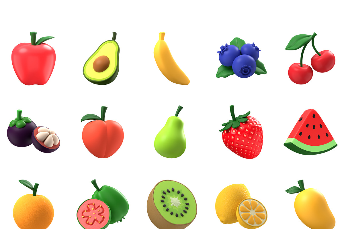 Fruits 3D Icon, a Food & Drink 3D Model by GoTemp (Photo 7 of 8)