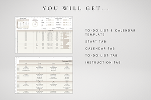 Excel To-Do List & Calendar